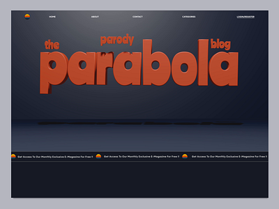 Parabola - Landing Page UI 3d animation creativity design interaction landing page landing page ui motion graphics ui uianimation ux web web design website