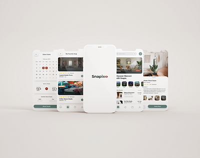 Snapix Studio Booking Mobile App appdesign digitalproductdesign snapix studio booking studio online ui uidesign uiinspiration uiux userexperience userinterface ux uxdesign uxinspiration websitedesign