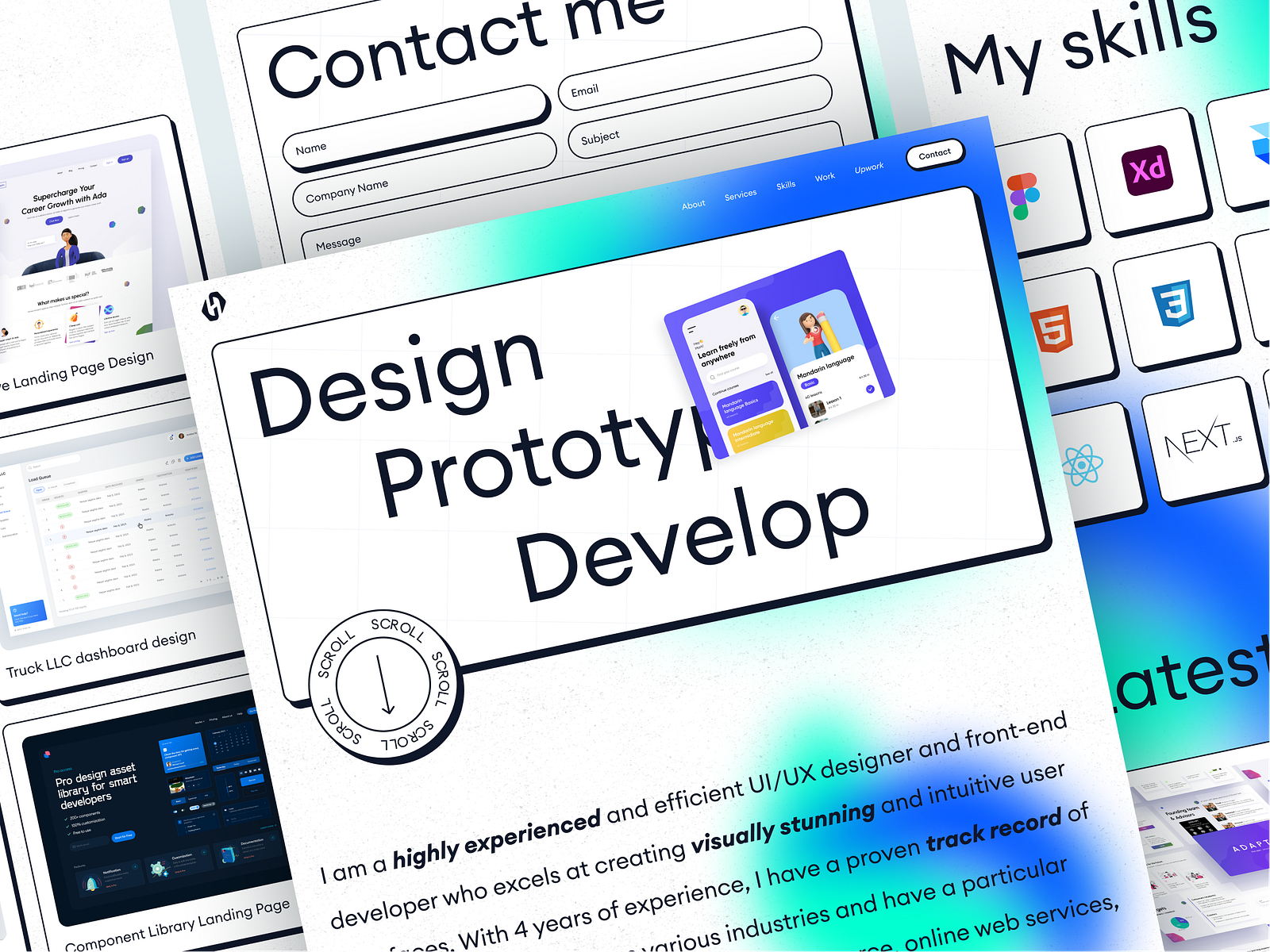 Creative Web Designer Portfolio by Harish Kumar on Dribbble