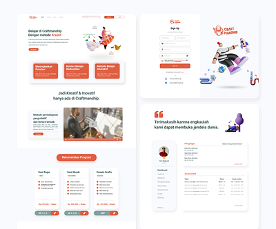 Craftmanship Online Learning Web appdesign design digitalproductdesign online learning ui uidesign uiinspiration uiux userexperience userinterface uxdesign websitedesign