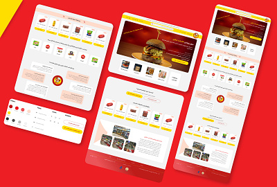 Fast food ingredienats shop website design farsi fastfood persian ui ux website