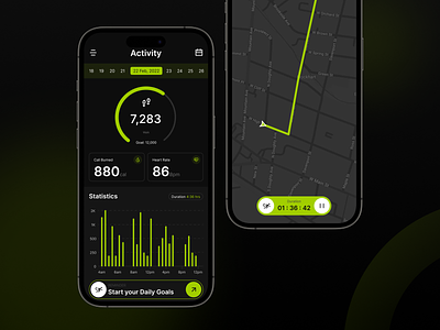 Modern Fitness App UI app fit fitness fitness app fitness tracking app health health tracking app hospital minimal mobile mobile app mobile app ui modren tracking workout