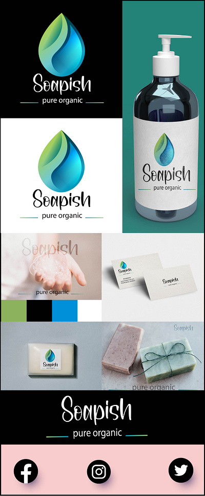 Soap branding board branding flat illustration mockups soap branding soapbrand