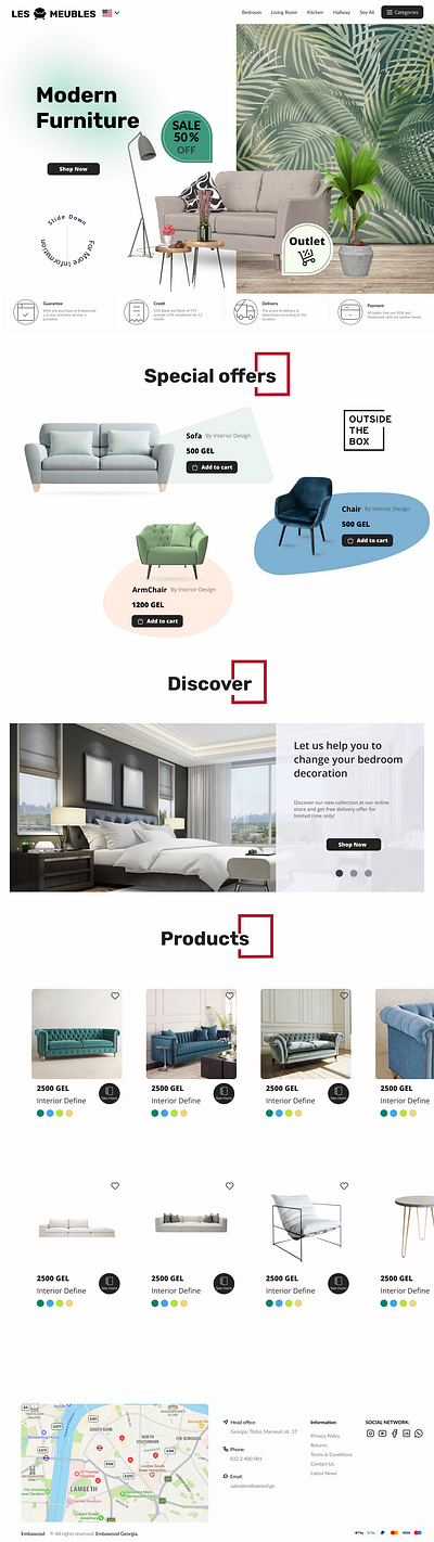 Furniture Web Design design ui ux