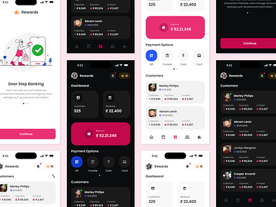 Payment & Collections Tracking App banking colors concept darkmode design light mode mobile payment ui