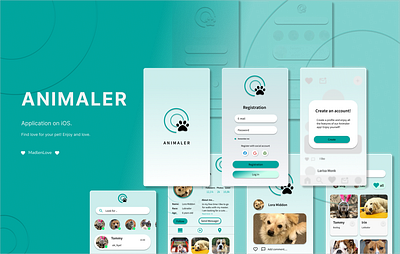 ANIMALER app application figma ios motion graphics product design prototype ui