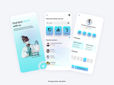 Doctor app design figma graphic design u ui ux