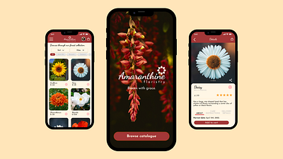 Amaranthine Floristry - UI/UX Design | Dedicated Mobile App design floristry mobileapp ui uiux ux uxd uxdesign