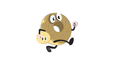 Donut Cartoon Illustration design graphic design illustration vector