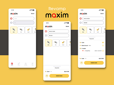 Case Study - Revamp Maxim App app branding mobile app ui ux