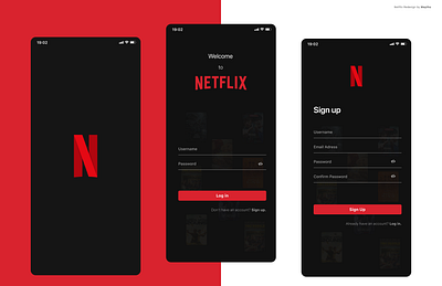 Netflix Redesign Sign up page