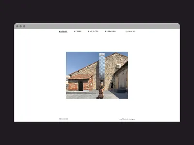 KOSMOS portfolio website adaptive architectural studio layout main page minimalism portfolio responsive ui web web design