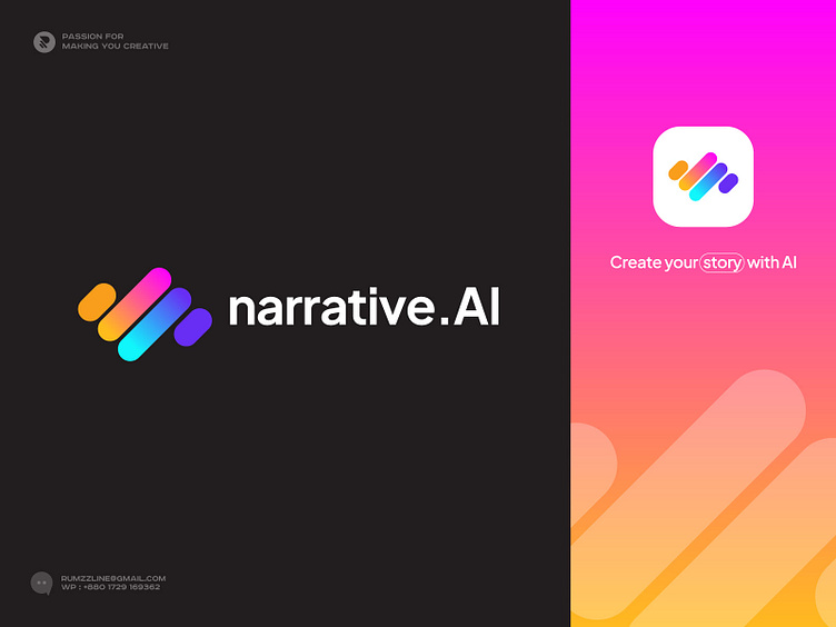 Story, Narrative, Content Creator, AI, Tech, Futuristic, N Logo by ...