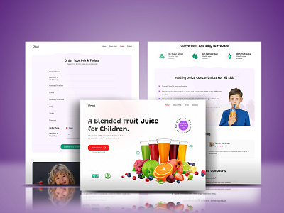 Drink Childcare Juice - Website childcare juice designtrends figma juice ui design website website design