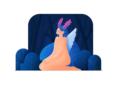 Angel adobe angel art artwork color design digital art dribbble grain grain texture illustration illustrator vector wings