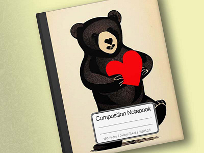 Cover of Bear Holding Heart Shape Love 2d art artwork branding conanjett concept design illustration