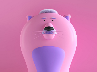 Charlie is a cartoon cat who works in a bakery 3d design domestic animal graphic design illustration