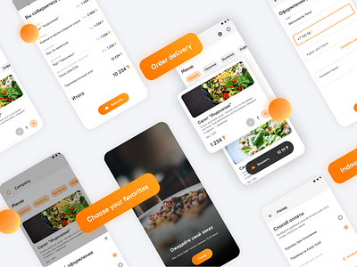 QR generated menu app delivery design food mobile orange qr scan ui ux uxui