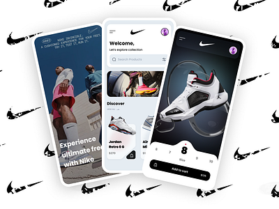 Nike Store Mobile App UI branding ecommerce fashion jordan nike redesign shoes store ui