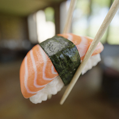 Salmon nigiri in Blender 3d blender sushi
