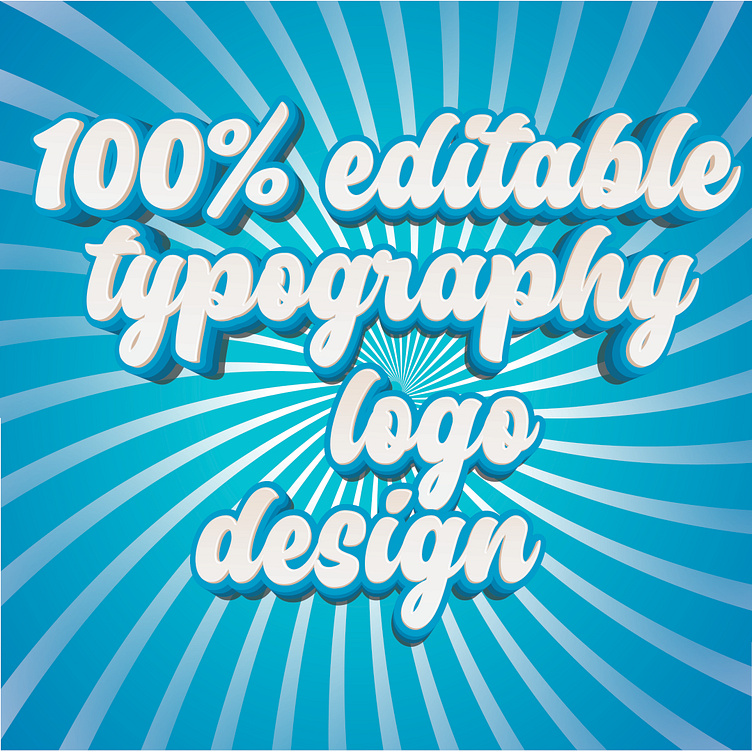 Editable typography logo design. by Nasir Uddin on Dribbble