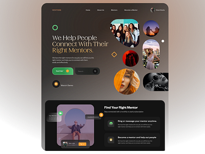 Mentors landing page dailyui design ui