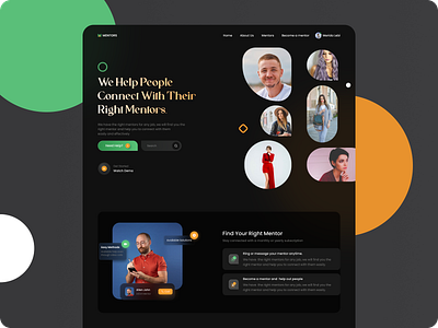 Mentors Landing Page design landingpage ui uidesign