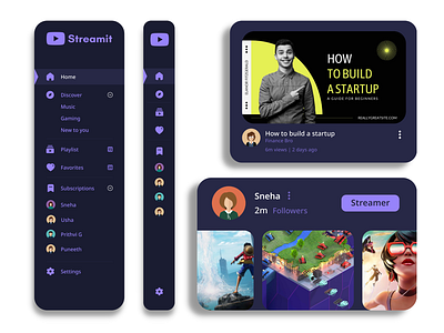 Streamit - Video Streaming Platform app design graphic design typography ui ux