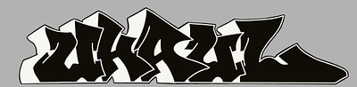 Uhaul graffiti - Straight letter graffiti illustration typography