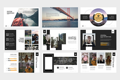 Geneva Travel Powerpoint Template #3 app branding design graphic design illustration logo typography ui ux vector