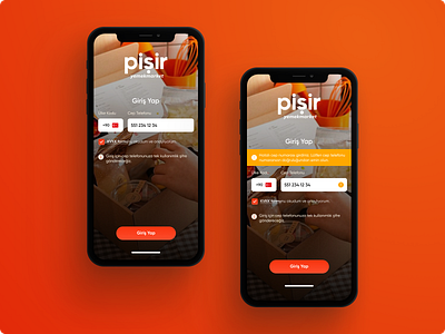 Pişir splash & login animation app branding design illustration minimal ui ux