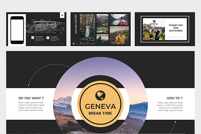 Geneva Travel Powerpoint Template #9 app branding design graphic design illustration logo typography ui ux vector