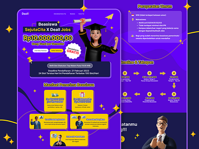 Redesign Deall Jobs Landing Page Shot 3d app branding design graphic design illustration landing page logo ui web design