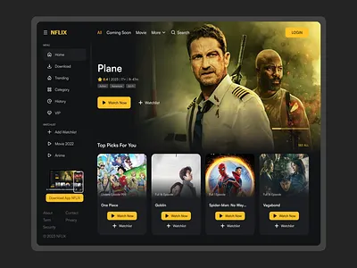 Exploration - Streaming Website Concept design landing page movie streaming streaming website ui ui design