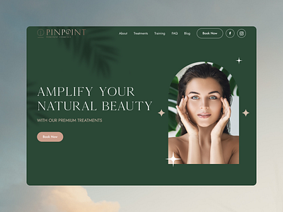 Website redesign for beauty salon beauty branding design figma minimal modern permanent salon ui