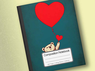 Cover of Grumpy Bear Holding Heart Shape Love 2d art artwork branding conanjett design illustration