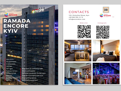 Flyer for hotel Ramada Encore Kyiv design flyers graphic design magazine