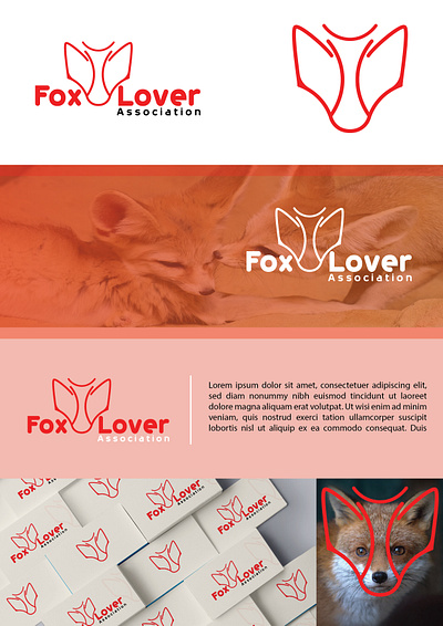 Logo Name: Fox Lover Association business logo company logo design logo minimalist logo monogram logo text logo