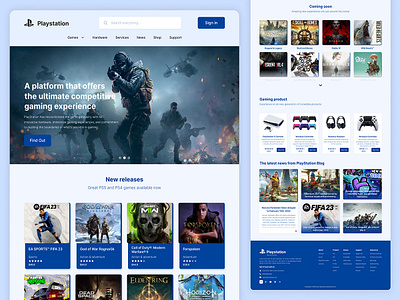 Landing page redesign for PlayStation website landing page landing page design landing page redesign playstation redesign landing page ui ui design uiux ux design web design website design website redesign