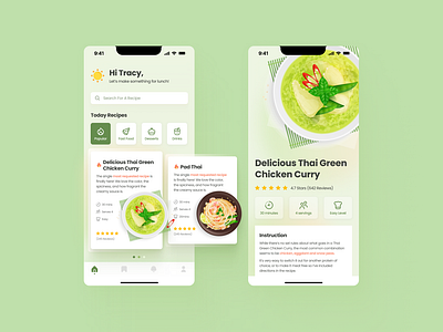 Cooking Recipes Mobile App Design app dailyui 003 design figma food mobile recipe ui