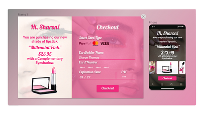 Makeup Checkout Page (Desktop/Mobile) #dailyui ui ux webdesign