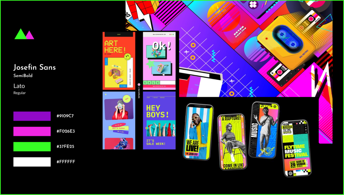 Retro & Punk Moodboard