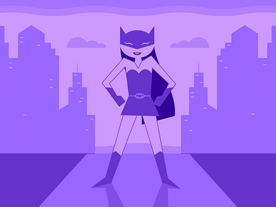 Bat Girl illustraion illustration illustration art illustration digital illustrations minimalist seattle