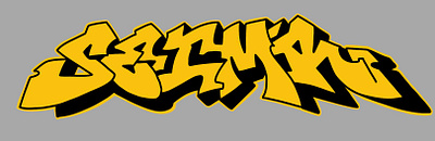 Seimr graffiti - Straight letter design graffiti illustration typography