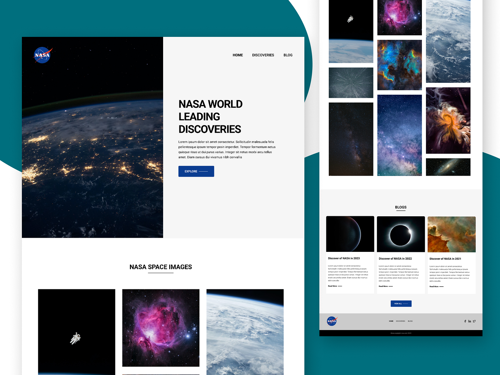 NASA Website design by Aqib on Dribbble