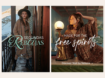 Fashion banner FW'22 banner design bohemian boho boho chic boho fashion boho style clothing brand creative direction ecommerce ecommerce design fashion fashion brand feminine landing page marketing design sales web banner web design website website banner design