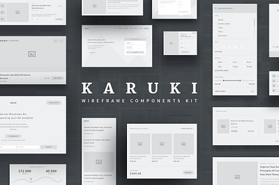 Karuki Wireframe Kit #1 app branding design graphic design illustration logo typography ui ux vector