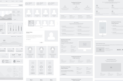 Karuki Wireframe Kit #4 app branding design graphic design illustration logo typography ui ux vector