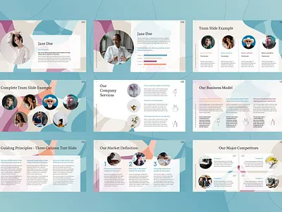 Waves Power Point Template #5 app branding design graphic design illustration logo typography ui ux vector
