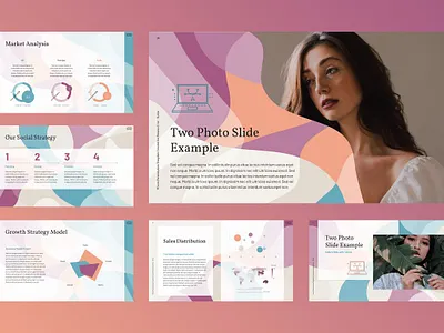 Waves Power Point Template #7 app branding design graphic design illustration logo typography ui ux vector